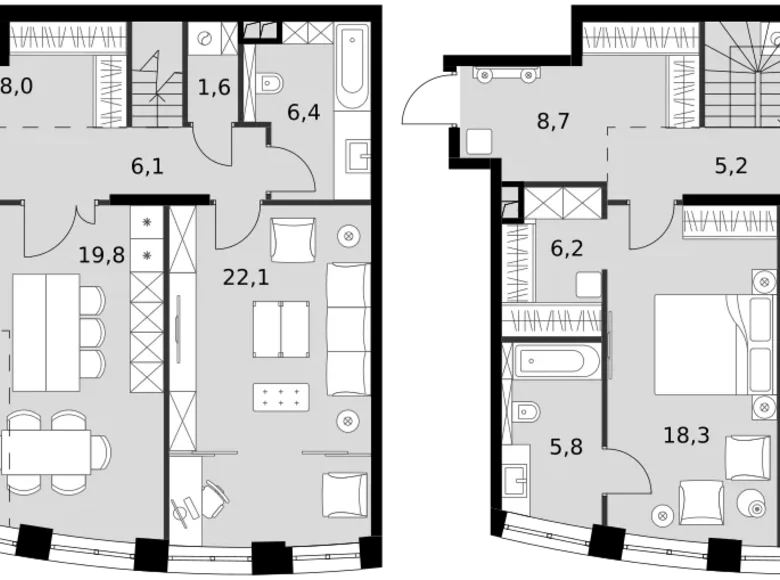 Apartamento 4 habitaciones 139 m² North-Western Administrative Okrug, Rusia