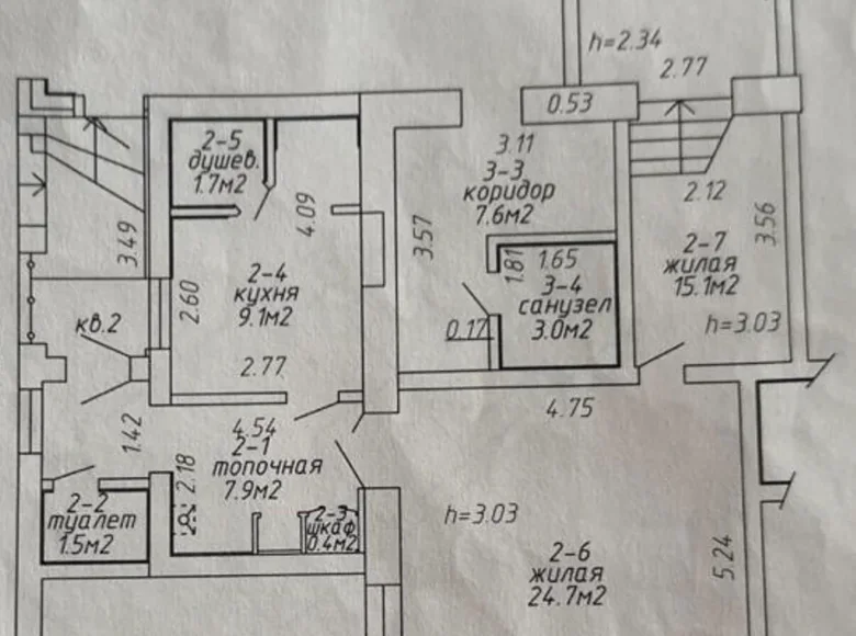 Mieszkanie 2 pokoi 60 m² Mińsk, Białoruś