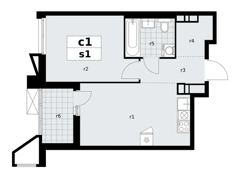 Wohnung 1 zimmer 39 m² poselenie Sosenskoe, Russland