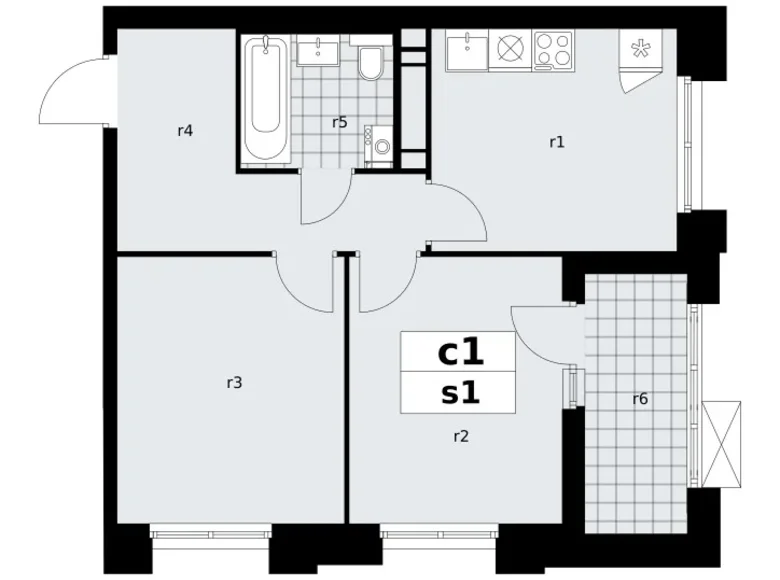 Mieszkanie 2 pokoi 48 m² poselenie Sosenskoe, Rosja