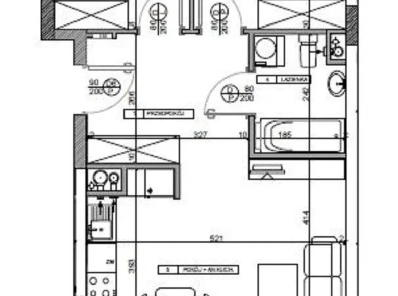 Mieszkanie 3 pokoi 56 m² Warszawa, Polska