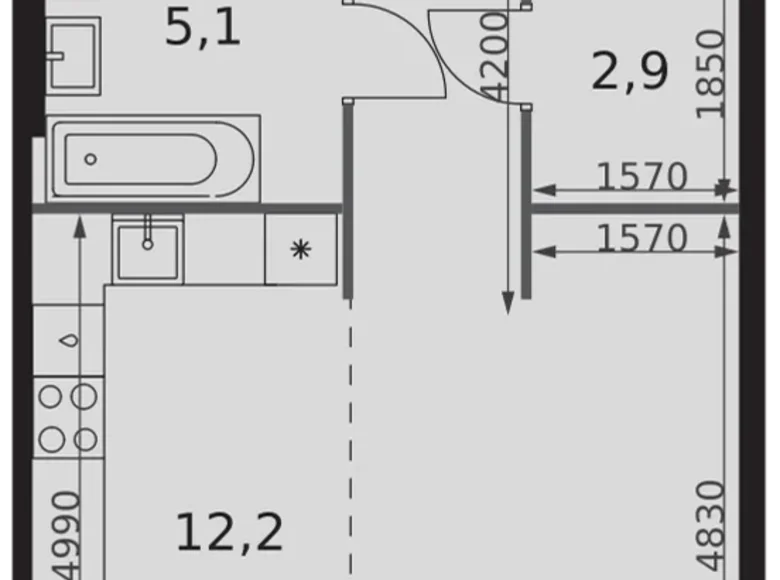 Studio 1 zimmer 41 m² Nordwestlicher Verwaltungsbezirk, Russland