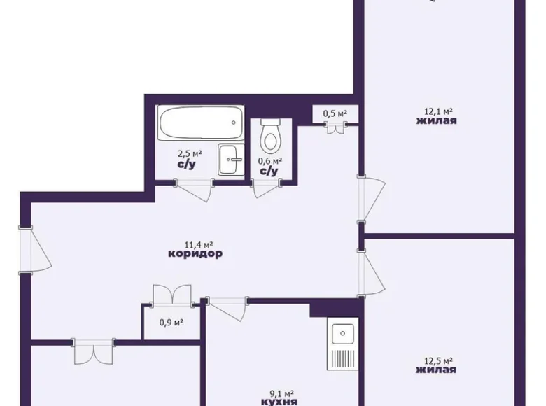 Wohnung 3 zimmer 71 m² Sluzk, Weißrussland