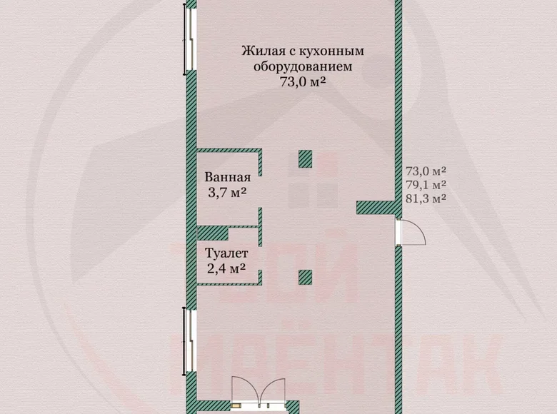 Квартира 3 комнаты 81 м² Минск, Беларусь