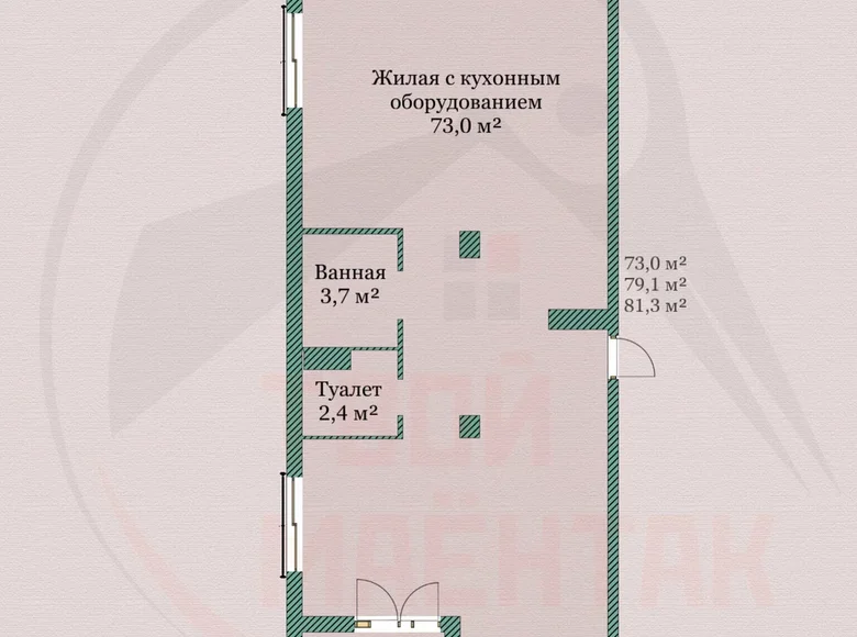 3 room apartment 81 m² Minsk, Belarus