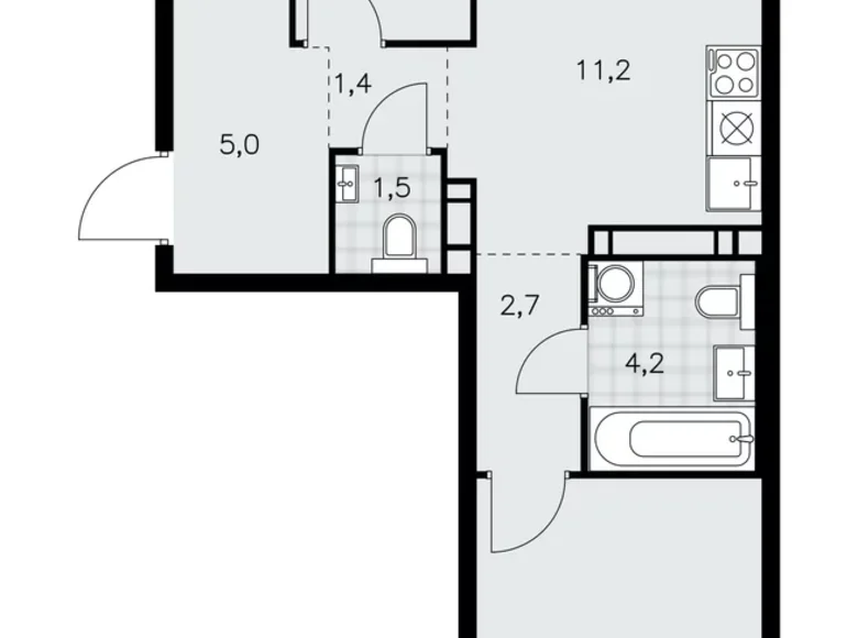 Appartement 3 chambres 59 m² poselenie Sosenskoe, Fédération de Russie