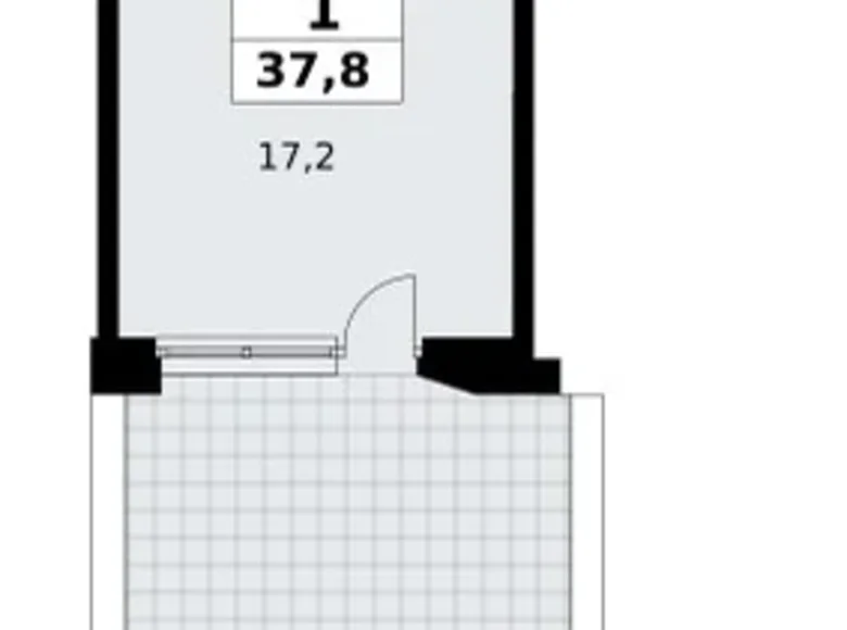 Квартира 1 комната 38 м² поселение Сосенское, Россия