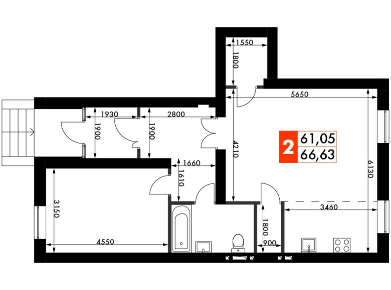 Квартира 2 комнаты 69 м² Наро-Фоминский городской округ, Россия