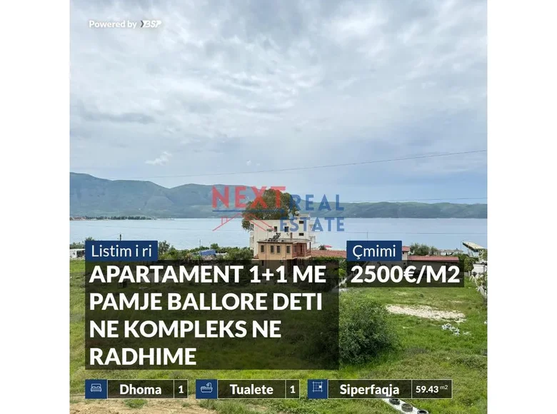 Mieszkanie 2 pokoi 51 m² Radhime, Albania
