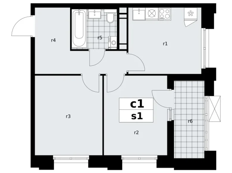 Квартира 2 комнаты 48 м² поселение Сосенское, Россия