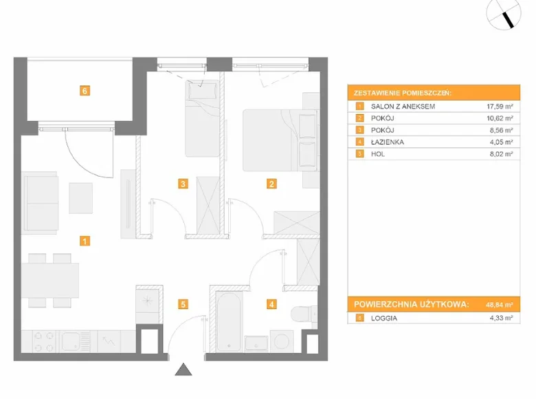 Apartamento 3 habitaciones  Varsovia, Polonia