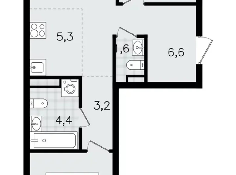 Apartamento 3 habitaciones 58 m² Vsevolozhsk, Rusia