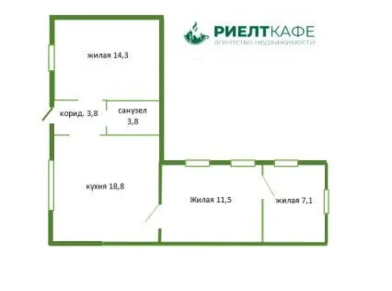 Wohnung 59 m² Homel, Weißrussland