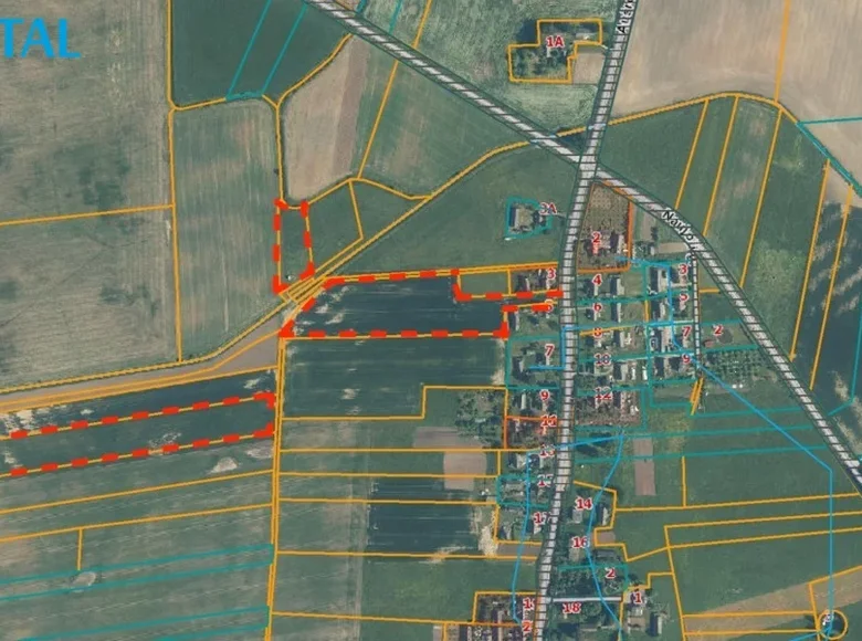 Land with paved road, with electricity, with Geodesic measurements for