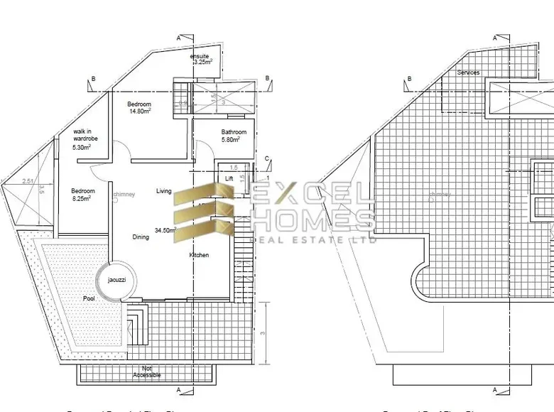 2-Schlafzimmer-Penthouse  Balzan, Malta