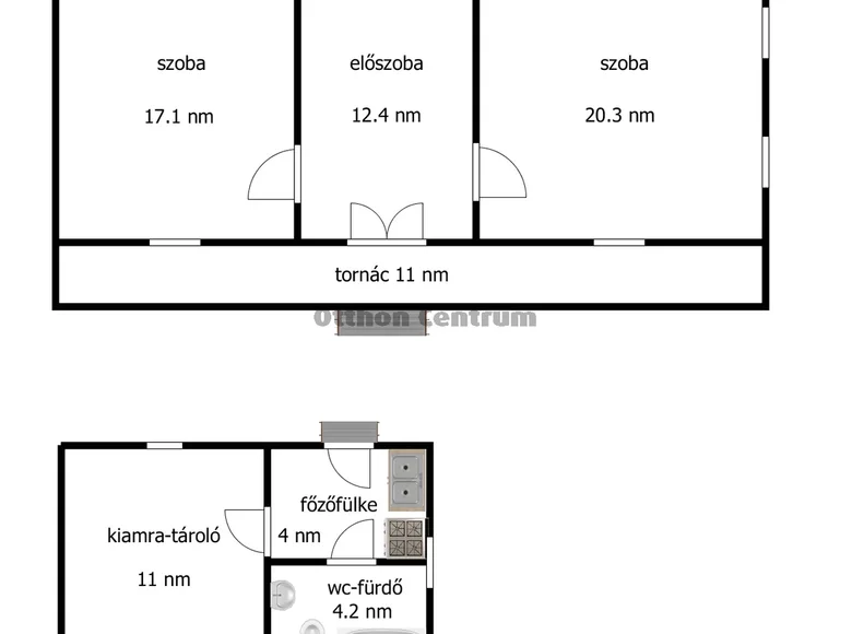 Dom 2 pokoi 50 m² Sarospatak, Węgry