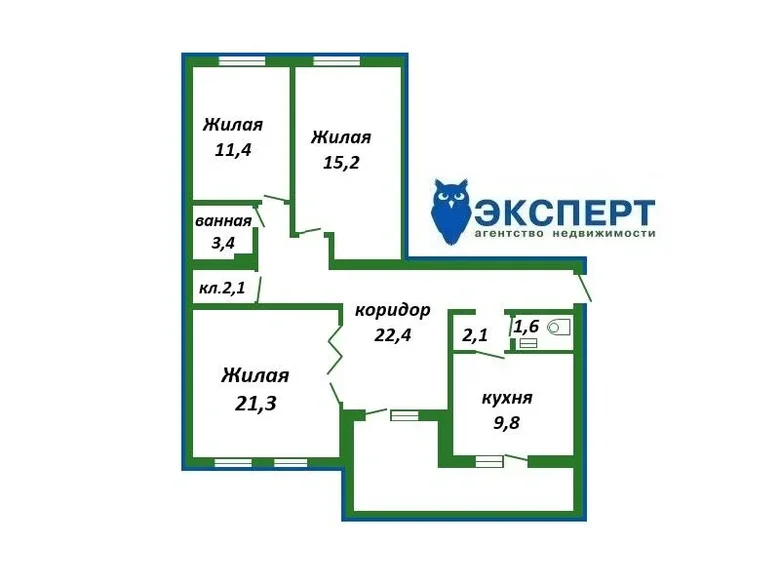 Appartement 3 chambres 89 m² Minsk, Bélarus