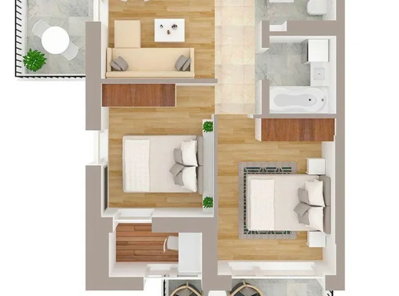 3 room apartment 58 m² Minsk, Belarus