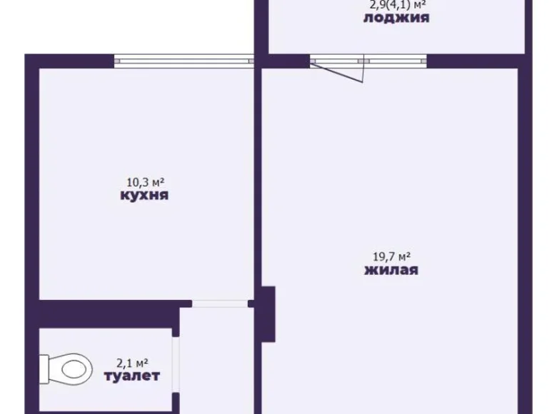 Wohnung 1 zimmer 48 m² Minsk, Weißrussland