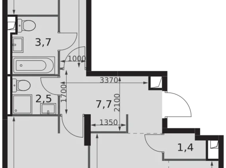 Apartamento 3 habitaciones 73 m² Moscú, Rusia