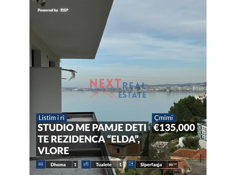 Studio apartment 1 bedroom 50 m² Bashkia Vlore, Albania