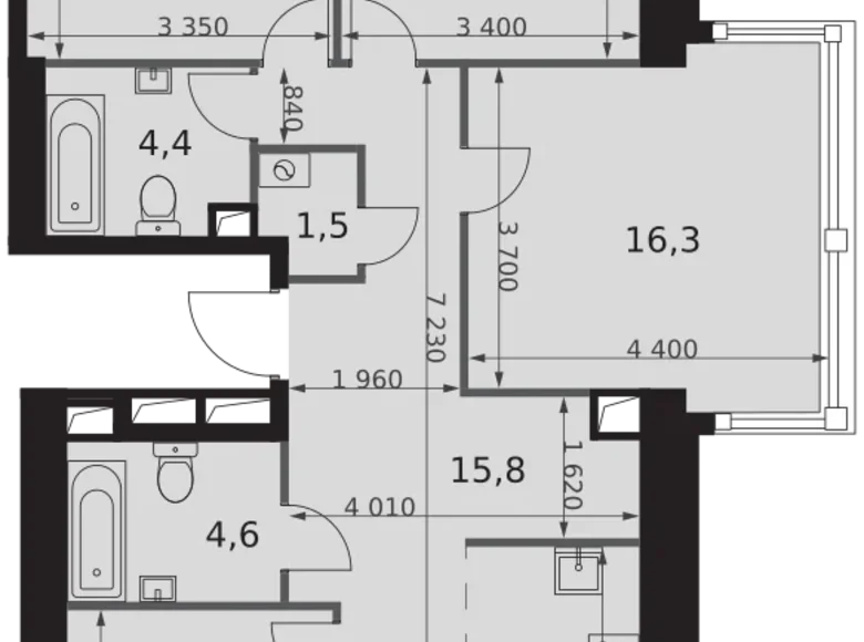 Квартира 5 комнат 109 м² район Коньково, Россия