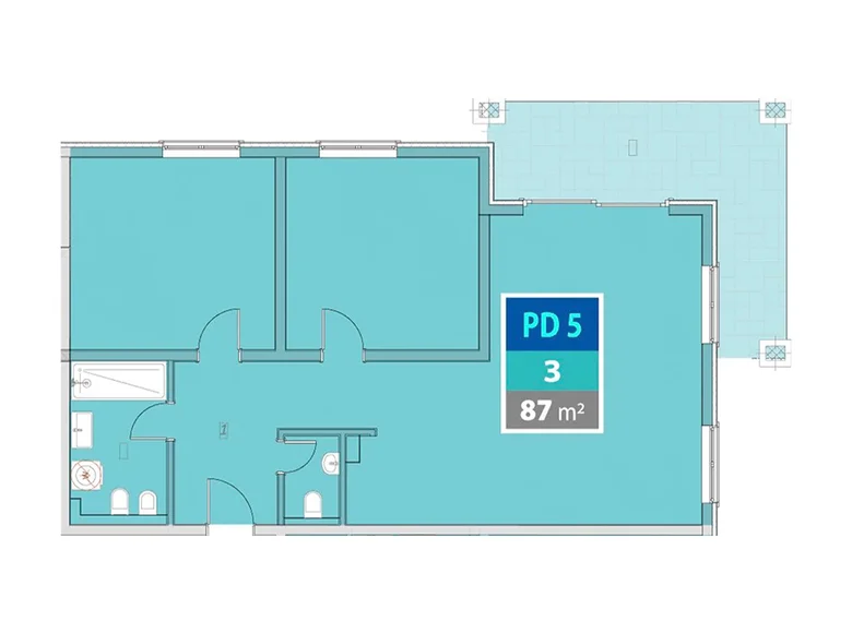 Apartamento 3 habitaciones 87 m² Provodina, Montenegro