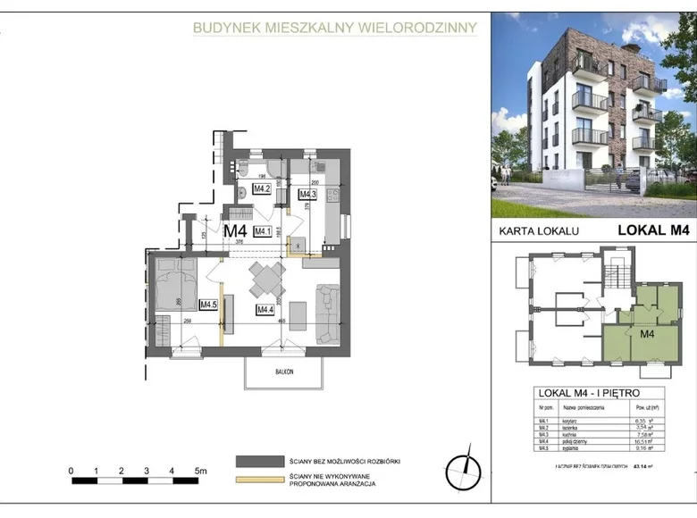 Wohnung 2 Zimmer 43 m² Hela, Polen