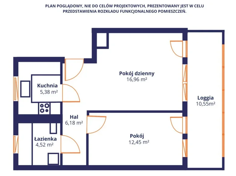 Apartamento 2 habitaciones 45 m² Varsovia, Polonia