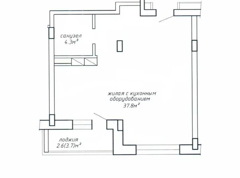 Квартира 1 комната 45 м² Владимир, Россия