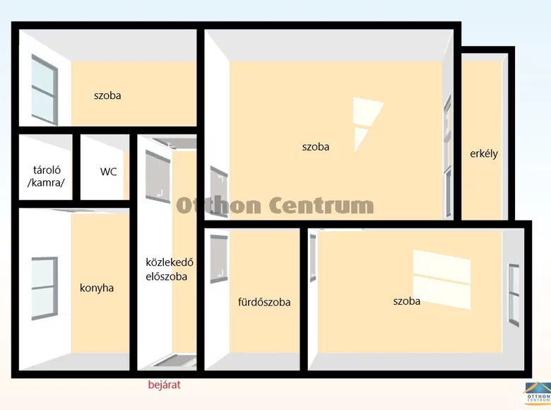 Квартира 3 комнаты 58 м² Решетаг, Венгрия
