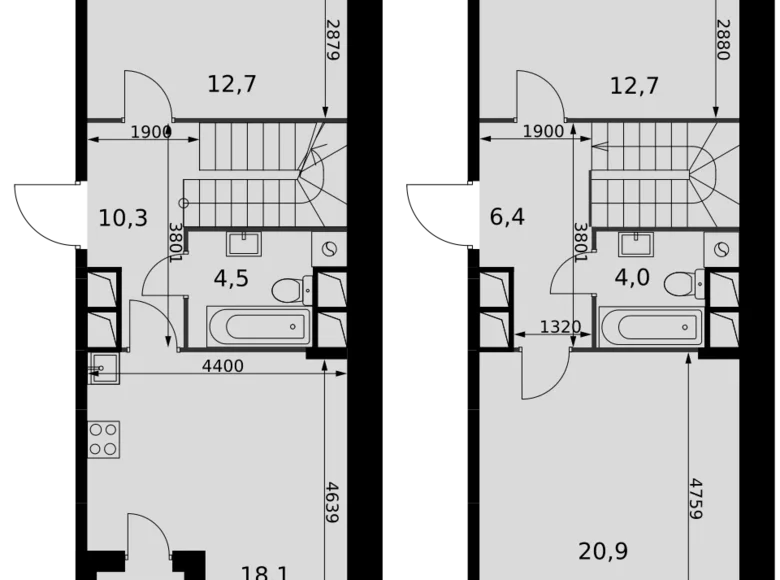 Appartement 3 chambres 90 m² Razvilka, Fédération de Russie