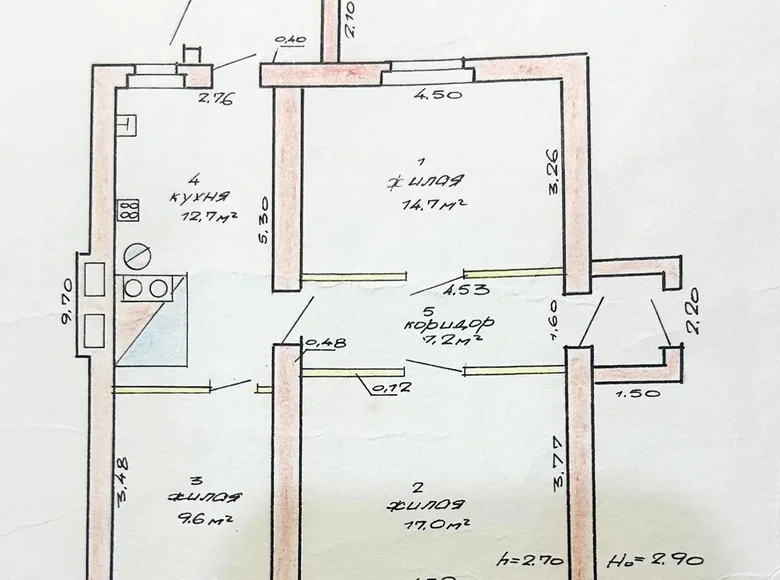 Wohnung 3 zimmer 61 m² Kameno, Weißrussland