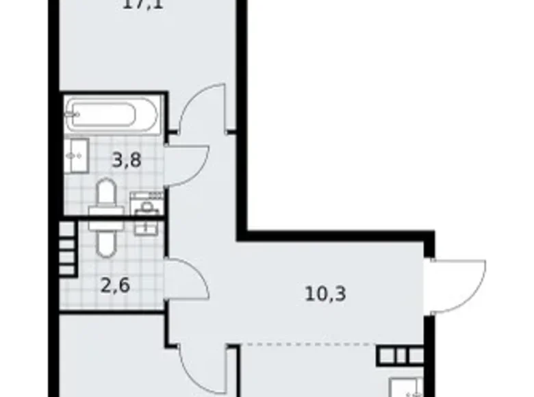 Квартира 2 комнаты 59 м² поселение Сосенское, Россия