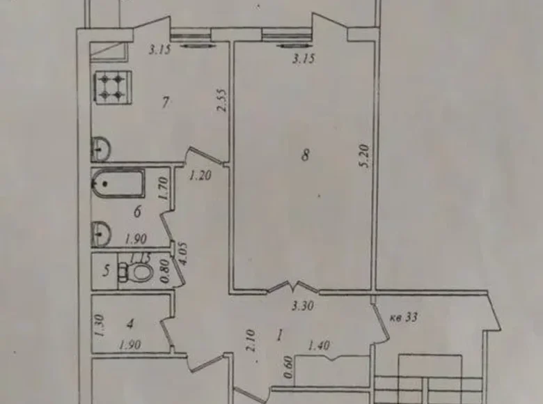 Квартира 3 комнаты 78 м² Ташкент, Узбекистан