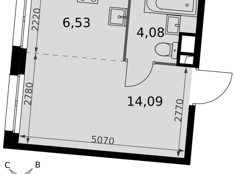 Studio 1 chambre 25 m² Moscou, Fédération de Russie