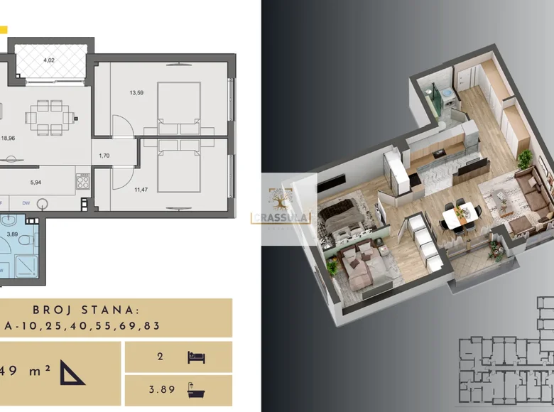 Apartamento 2 habitaciones 67 m² Budva, Montenegro