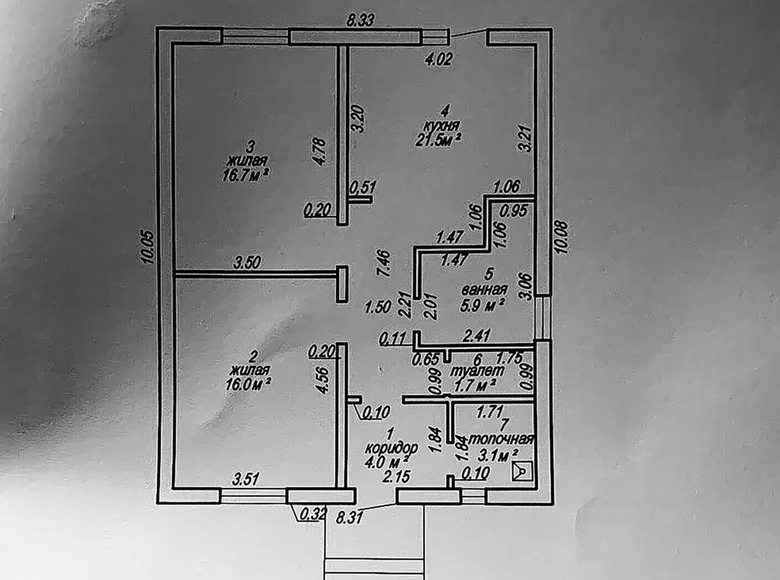 House 69 m² Uzda, Belarus