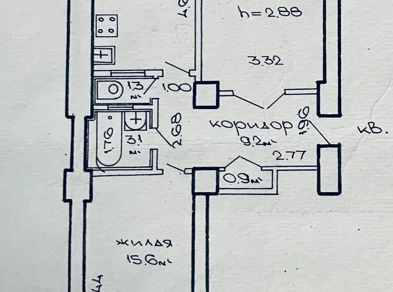 2 room apartment 61 m² Minsk, Belarus