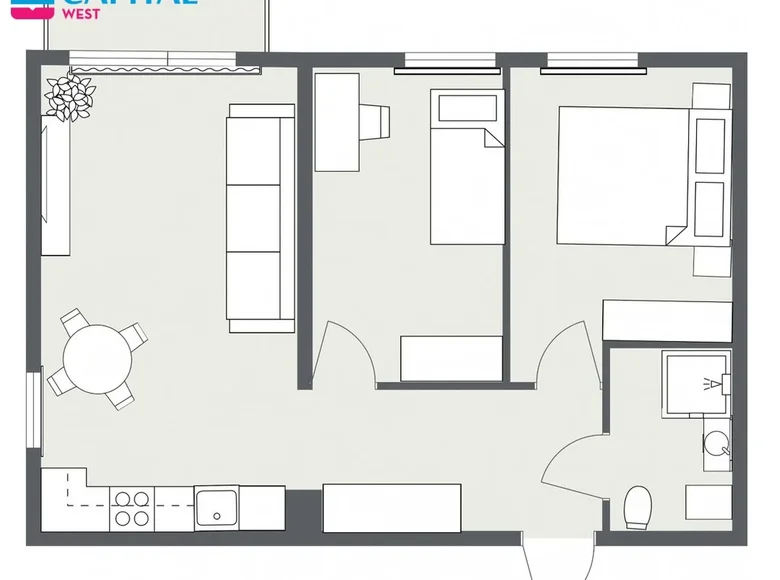Квартира 3 комнаты 52 м² Клайпеда, Литва