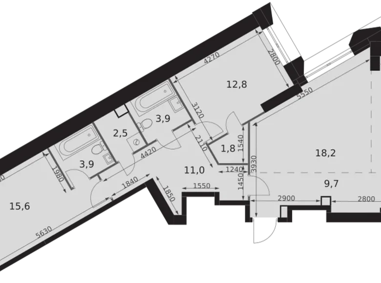 Apartamento 3 habitaciones 97 m² Konkovo District, Rusia