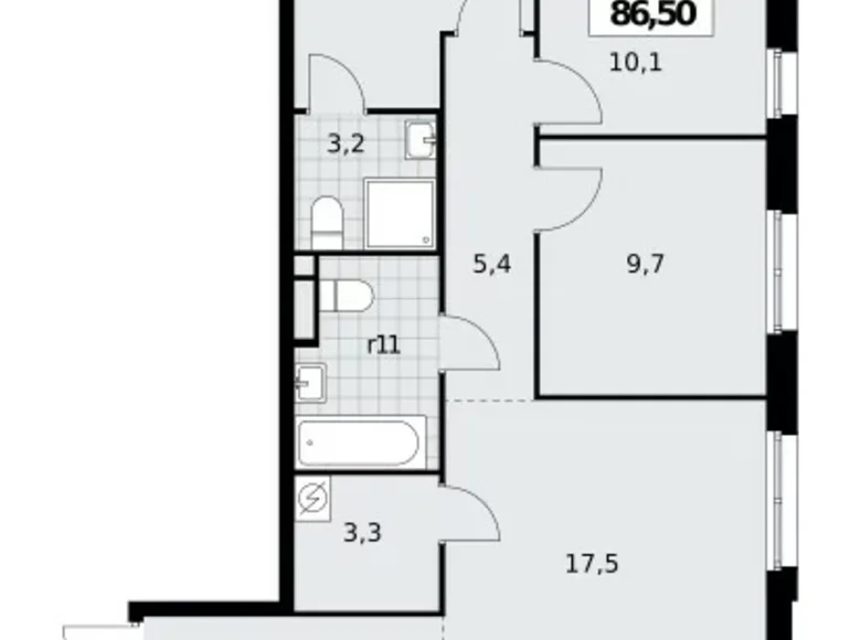 Квартира 4 комнаты 87 м² Северный административный округ, Россия