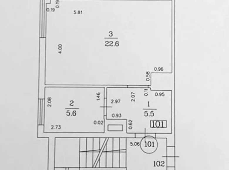 1 room apartment 36 m² Riga, Latvia