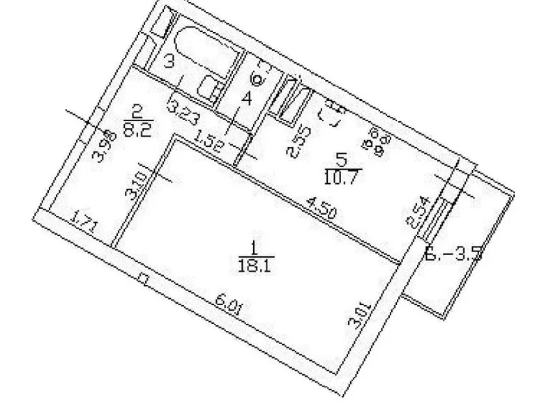 Mieszkanie 1 pokój 41 m² okrug No 65, Rosja