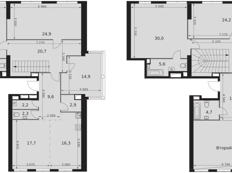 Ático 7 habitaciones 252 m² Konkovo District, Rusia