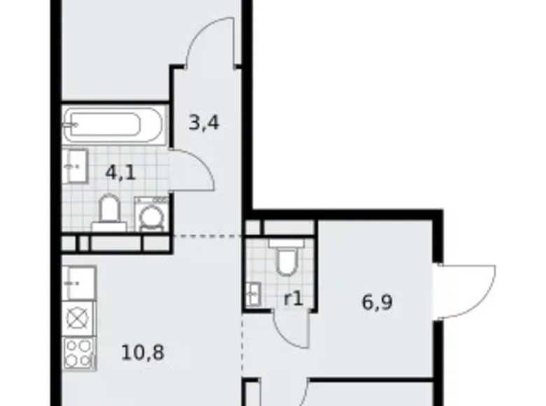 Appartement 3 chambres 60 m² Vnukovo, Russie
