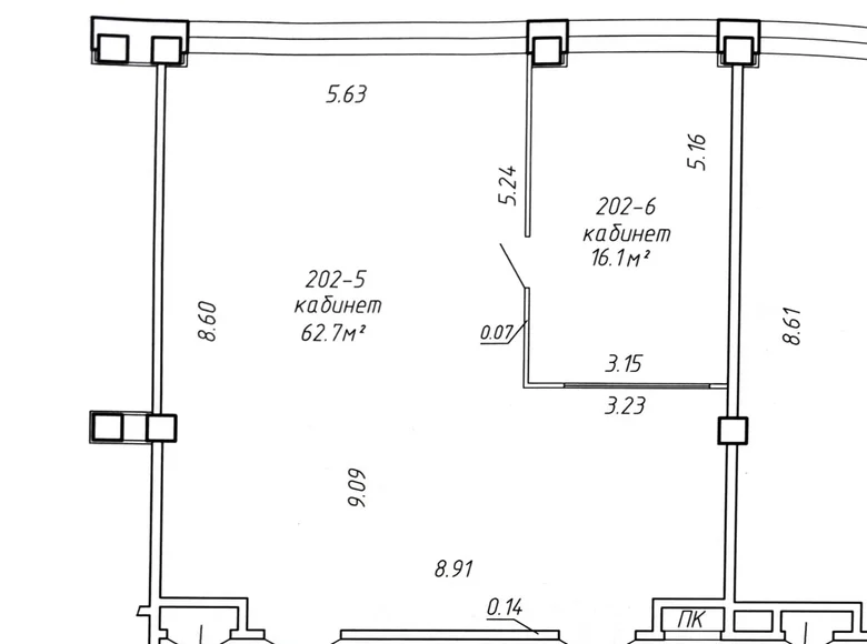 Büro 79 m² in Minsk, Weißrussland