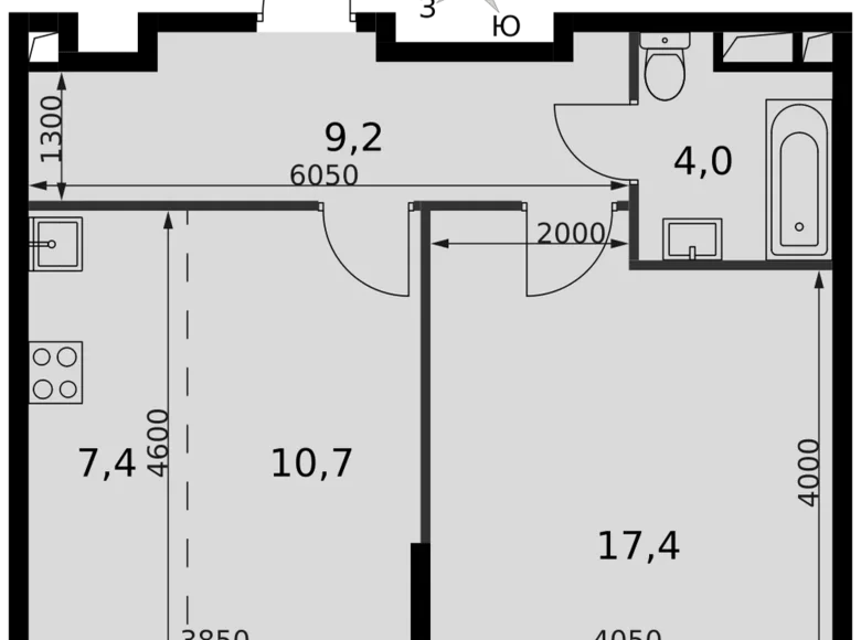 Appartement 1 chambre 49 m² North-Western Administrative Okrug, Fédération de Russie