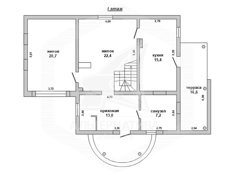 Dom 154 m² Brześć, Białoruś