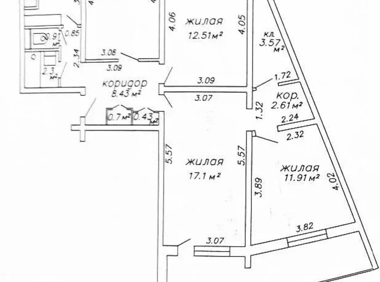 Appartement 4 chambres 87 m² Minsk, Biélorussie